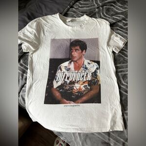 Eleven Paris White Graphic Scarface Tony Montana T-Shirt for Men